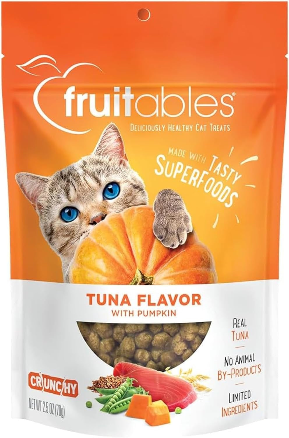 Cat Treats, Healthy Treats for Cats, Low Calorie and Packed with Protein, Crunchy Biscuits, Free of Wheat, Corn and Soy, Made with Real Salmon and Cranberry, 2.5Oz