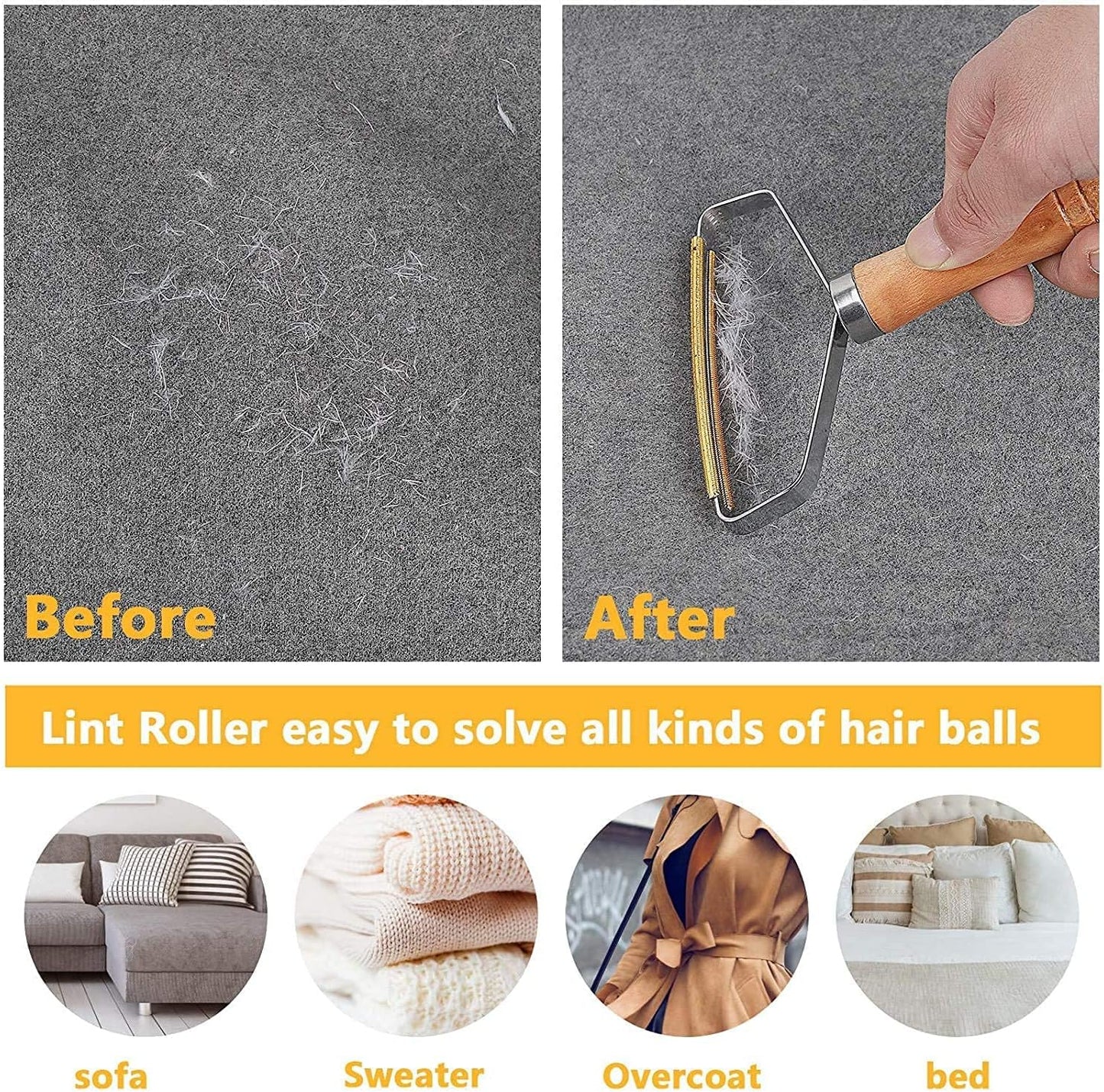 Fabric Shaver and Lint Remover,Lint Cleaner Pro, Reusable Double Sided Lint Rollers - Pet Hair Remover for Removing Dust and Pet Hair from Clothing and Furniture