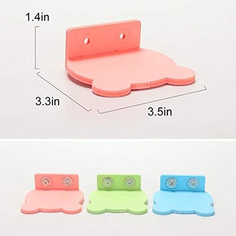 Hamster Hideout Colorful Mini Wooden Slide DIY Assemble Hamster House with Wooden Hamster Platform Bracket Springboard Toy for Mouse, Chinchilla, Rat, Gerbil and Dwarf Hamster (Pack of 2) (Blue)