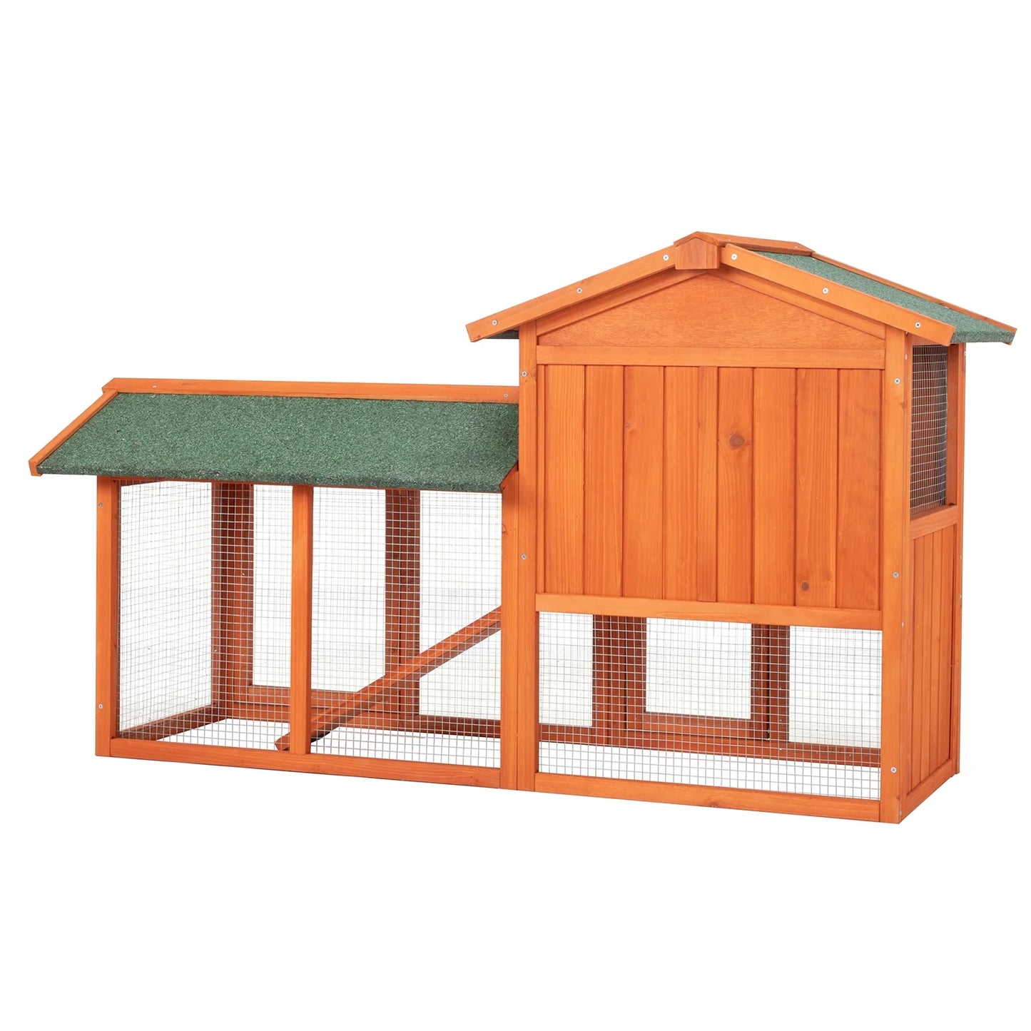 61" L Wooden Chicken Coop Hen House Rabbit Hutch Poultry Cagem, Brown