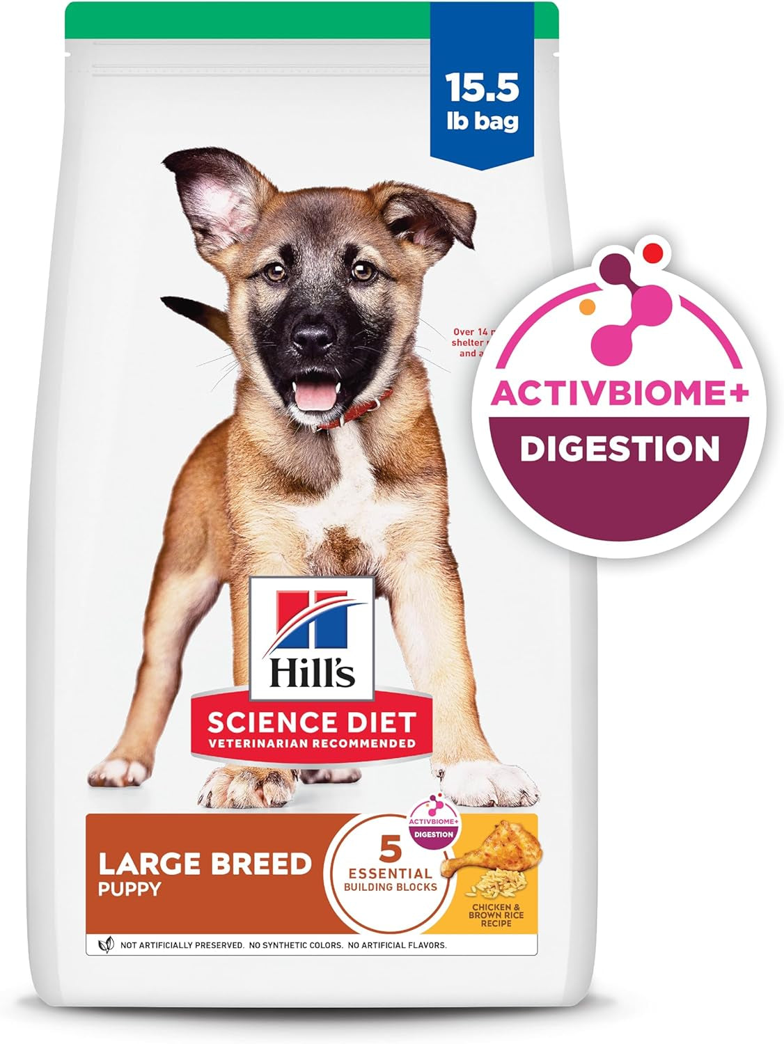 Puppy, Large Breed Puppy Premium Nutrition, Dry Dog Food, Chicken & Brown Rice, 15.5 Lb Bag