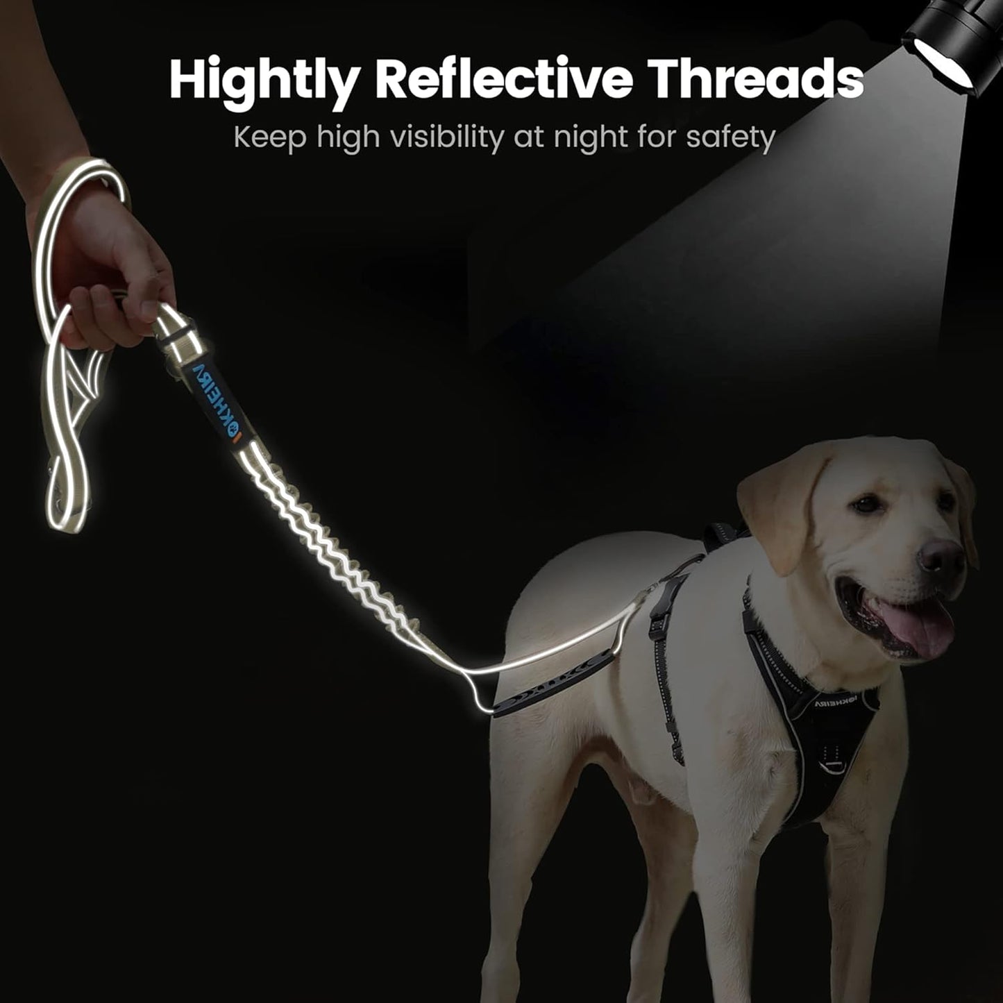 6Ft /4Ft Dog Leash Rope with Comfortable Padded Handle and Highly Reflective Threads for Medium & Large Dogs,4-In-1 Multifunctional Dog Leashes with Car Seat Belt for Training (Army Green)