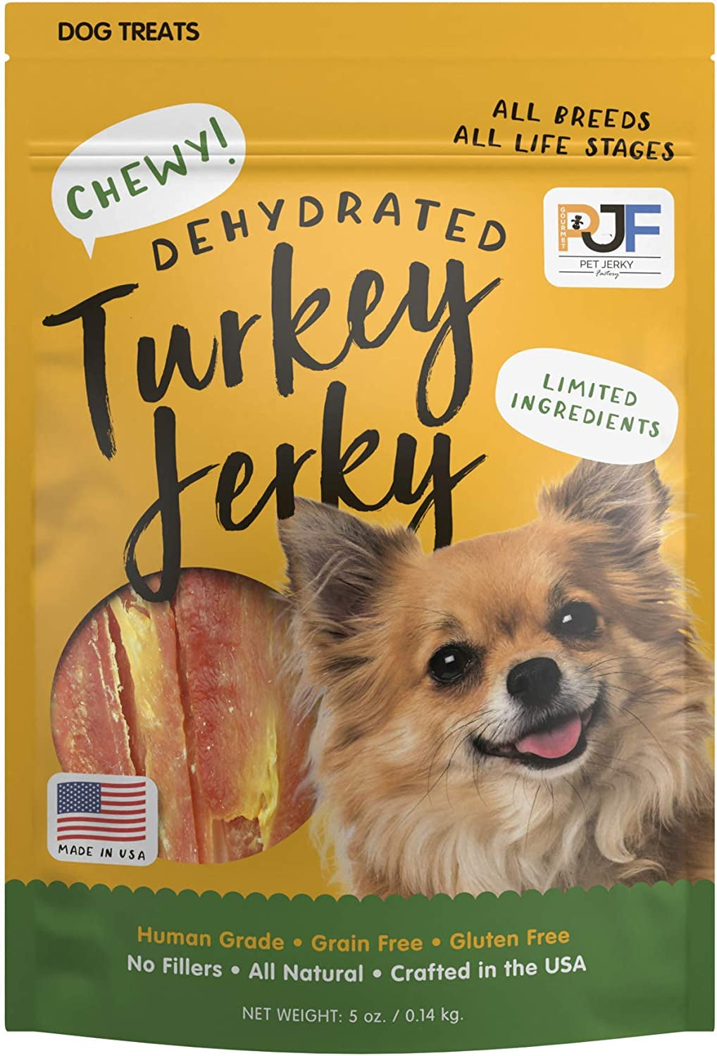 Premium Beef and Banana 12 Oz. Dog Jerky Treats | 100% Human Grade | USA Made | High Protein | Grain Free | Limited Ingredients | No Filler | BHA-BHT Free | Soft-Tender