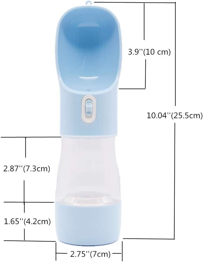 Outdoor Dog Water Bottle Dispenser - Leak Proof Pet Bottle for Dogs on the Go with Food Container Multifunctional Travel Dog Water Bottle(Blue)