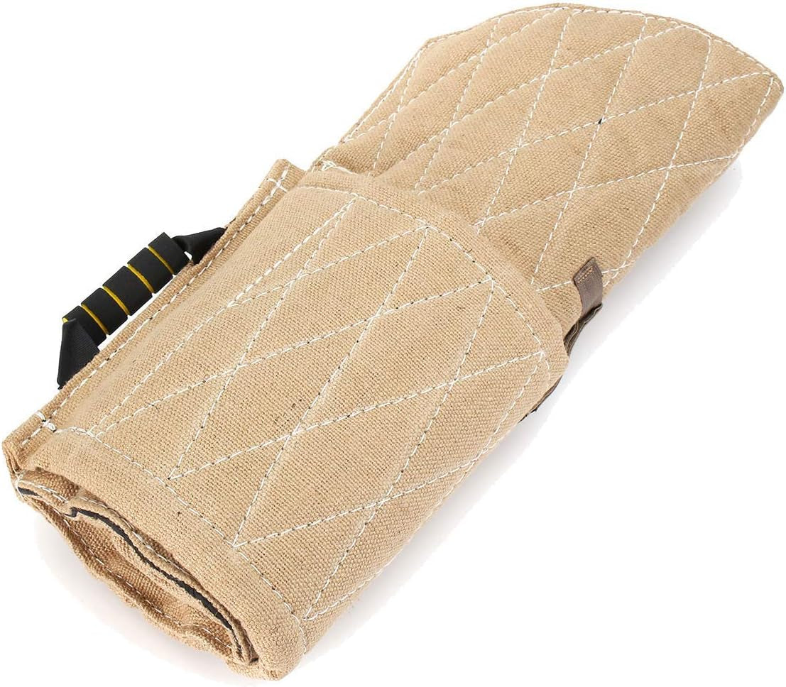 Dog Bite Sleeve Training Large Dogs, Fits Pitbull German Shepherd, K9, IPO, Best for Young Dogs Puppy Playing Biting Tugging Toy Interactive Play - Black Trim