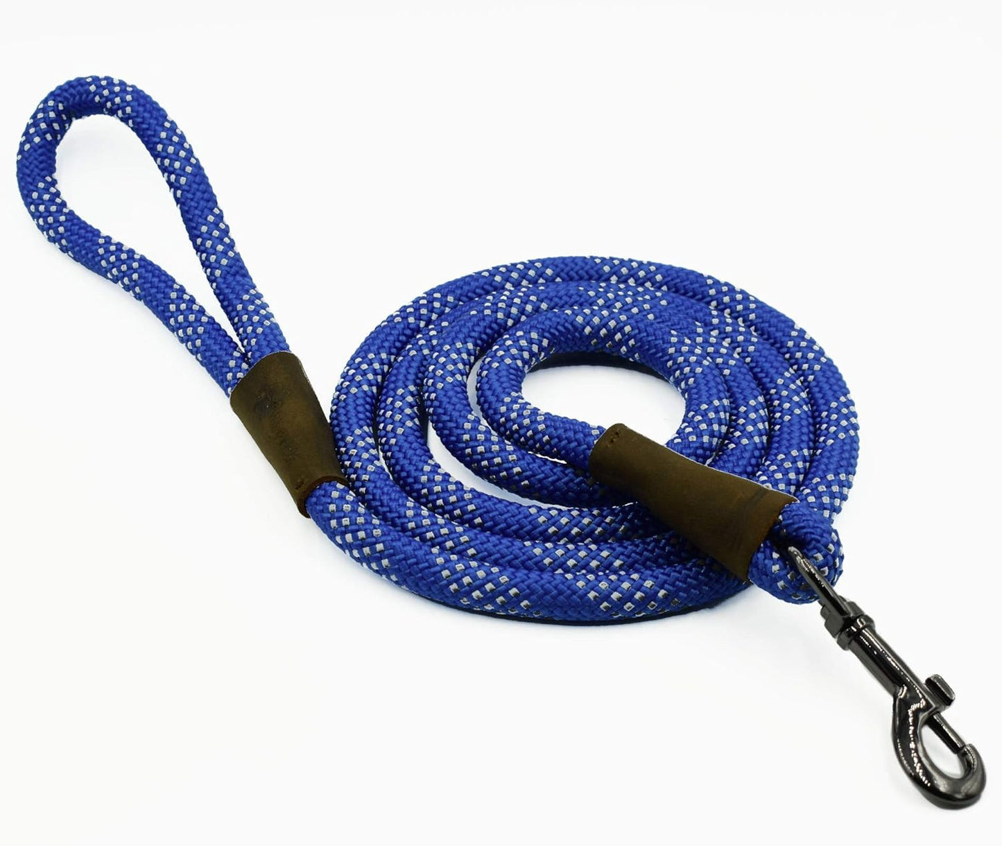Rope Leash Reflective 6 Foot - We Donate a Leash to a Dog Rescue for Every Leash Sold (Black, 6 FT X 1/2")