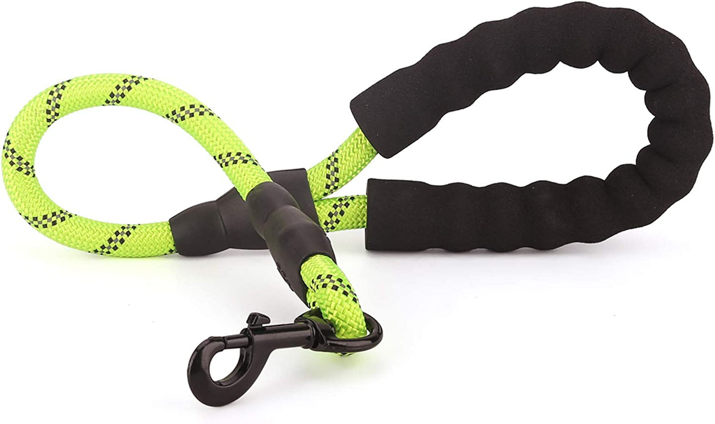 2/5 FT Strong Dog Leash with Soft Padded Handle and Highly Reflective Threads, Durable Dog Training Leash for Small Medium Large Heavy Duty Dogs Easy Control Dog Leads for Climbing Walking