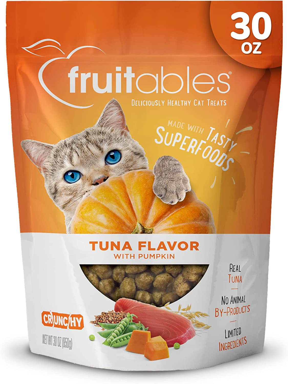 Cat Treats, Healthy Treats for Cats, Low Calorie and Packed with Protein, Crunchy Biscuits, Free of Wheat, Corn and Soy, Made with Real Salmon and Cranberry, 2.5Oz