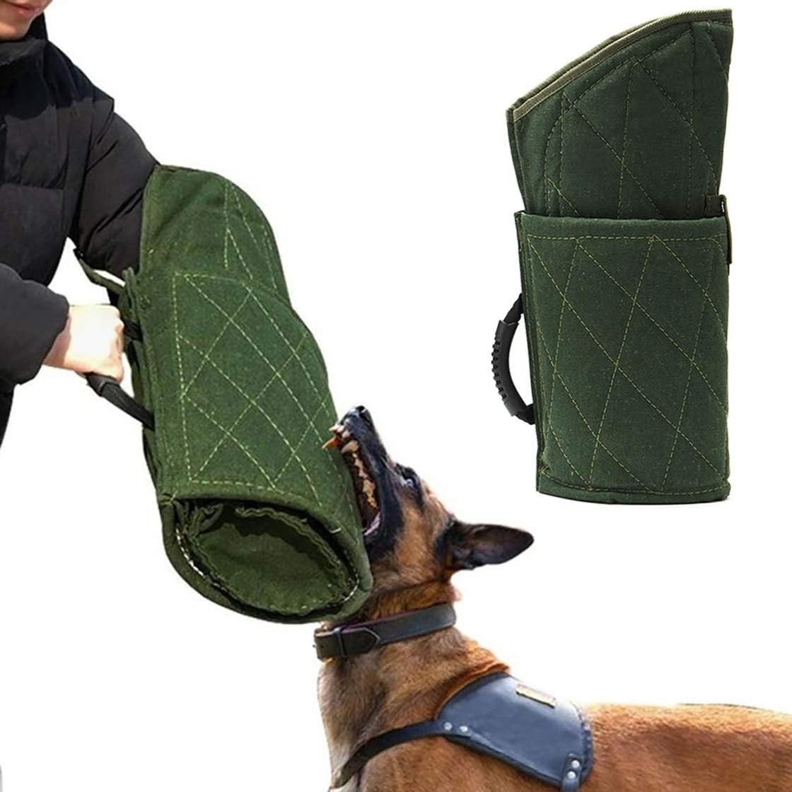 Dog Bite Sleeve Training Large Dogs, Fits Pitbull German Shepherd, K9, IPO, Best for Young Dogs Puppy Playing Biting Tugging Toy Interactive Play - Black Trim