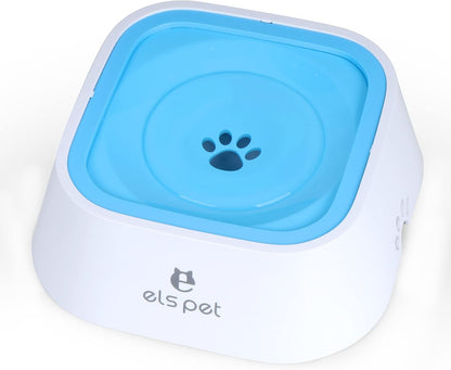 Dog Water Bowl, Splash-Free Pet Water Feeder, Vehicle Carried Floating Bowl, No Spill Cat Water Fountain for Car Travel, No-Slip Water Dispenser for Small or Large Breeds (Blue)