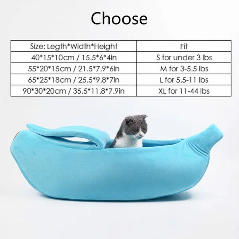 Funny Banana Cat Bed House Cute Cozy Cat Mat Beds Warm Durable Portable Pet Basket Multicolor Kennel Dog Cushion Cat Supplies