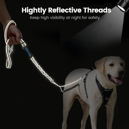 6Ft /4Ft Dog Leash Rope with Comfortable Padded Handle and Highly Reflective Threads for Medium & Large Dogs,4-In-1 Multifunctional Dog Leashes with Car Seat Belt for Training (Army Green)