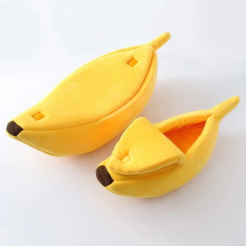 Funny Banana Cat Bed House Cute Cozy Cat Mat Beds Warm Durable Portable Pet Basket Multicolor Kennel Dog Cushion Cat Supplies