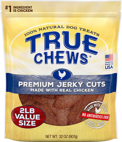 True Chews Premium Jerky Cuts Natural Dog Treats, Chicken 32 Oz Bag