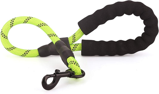 2/5 FT Strong Dog Leash with Soft Padded Handle and Highly Reflective Threads, Durable Dog Training Leash for Small Medium Large Heavy Duty Dogs Easy Control Dog Leads for Climbing Walking
