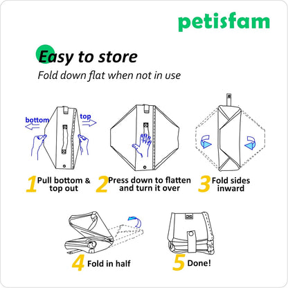 Portable Cat Travel Litter Box. No Leakage, Smell and Messes. One-Handed Carrying for Road Trip, Hotel Stays, Car and Airplane